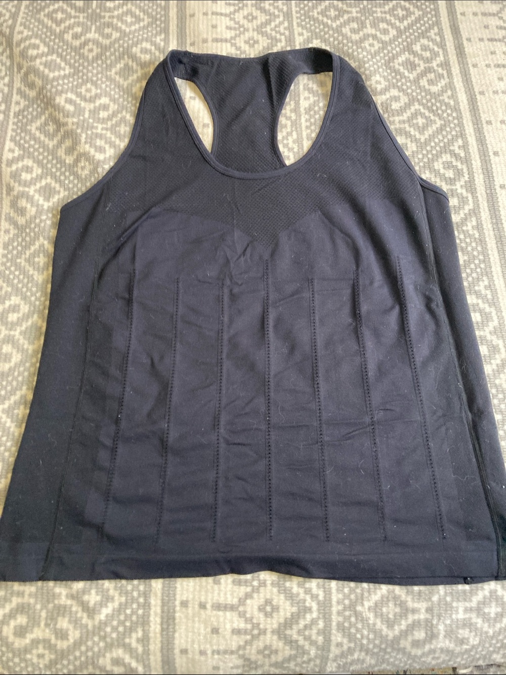 Fabletics Black Racerback Performance Tank